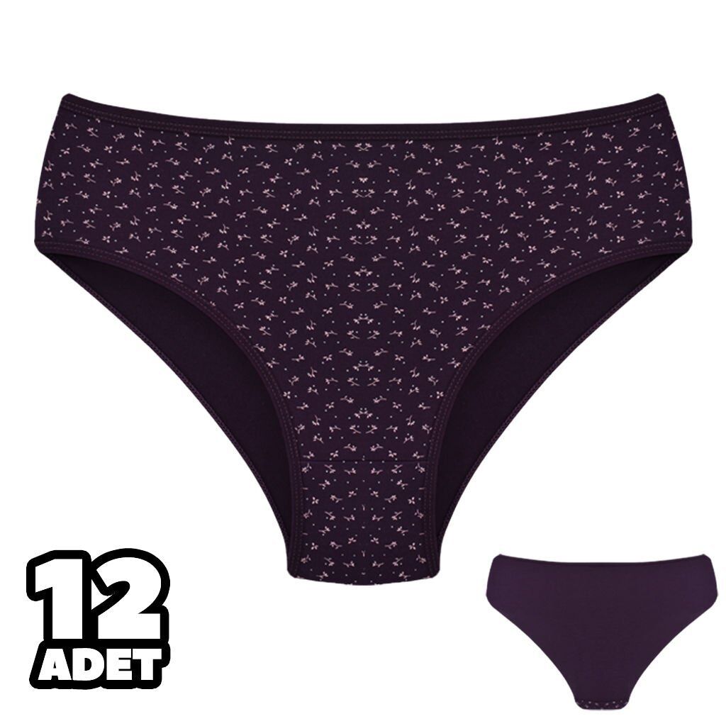 Dondeza 201-166 Desenli Bayan Ara Beden Külot 12'li