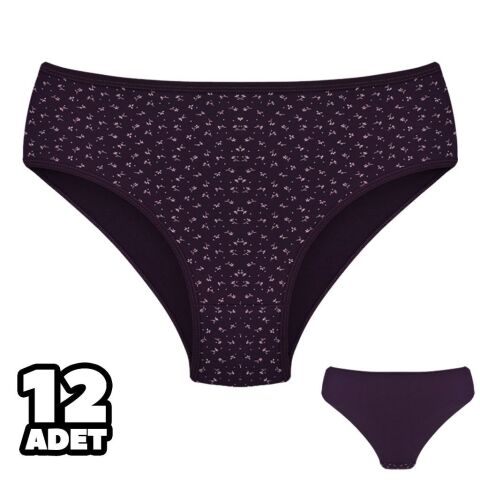 Dondeza 201-166 Desenli Bayan Ara Beden Külot 12'li