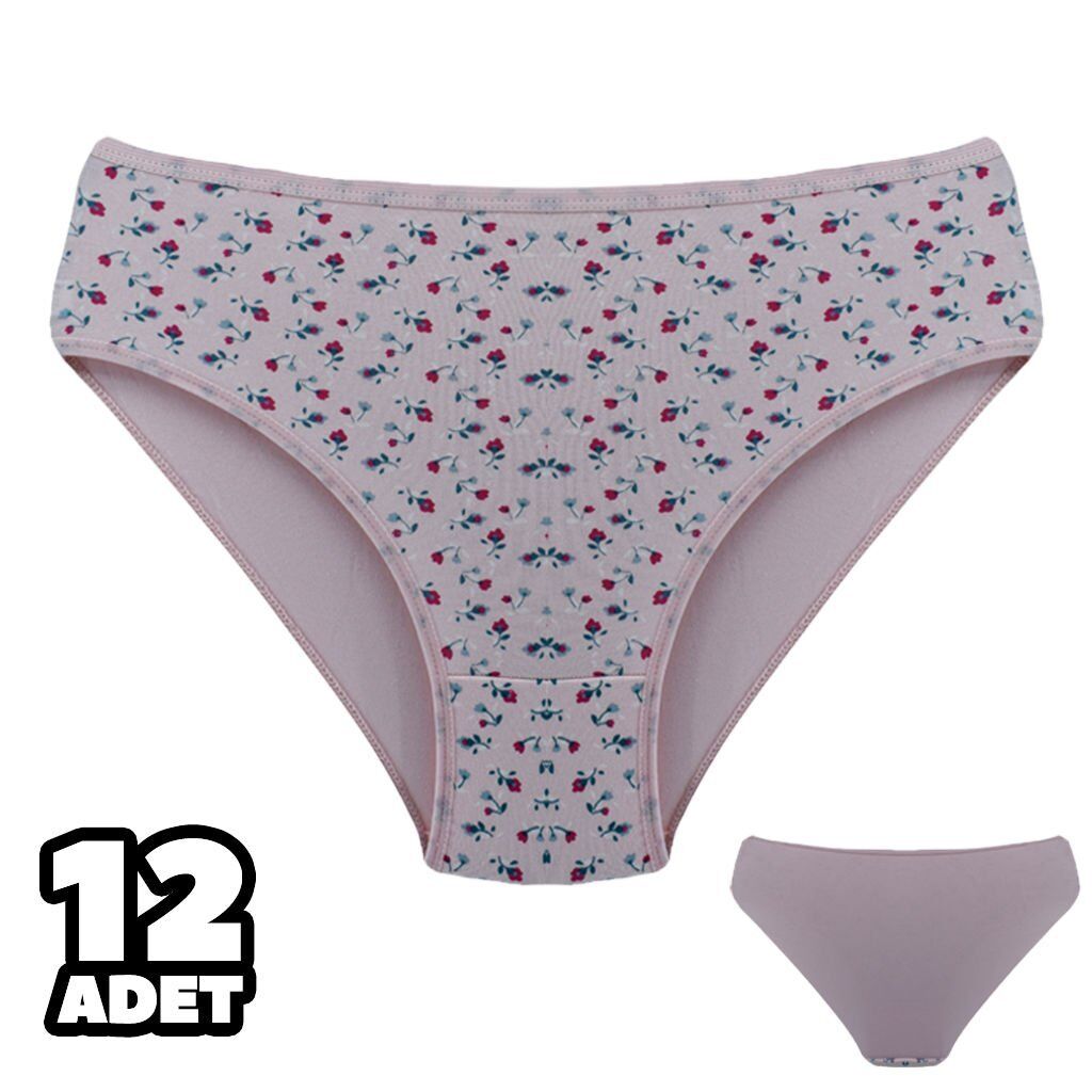 Dondeza 201-163 Desenli Bayan Ara Beden Külot 12'li
