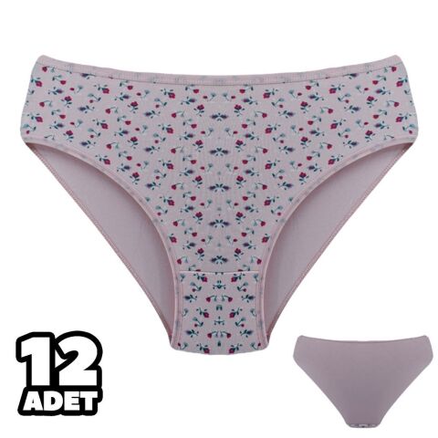 Dondeza 201-163 Desenli Bayan Ara Beden Külot 12'li