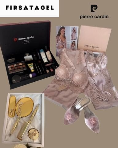 Pierre Cardin Çeyiz Seti , Gelin Bohçası, Gelin Aynası , Gelin Gecelik Seti