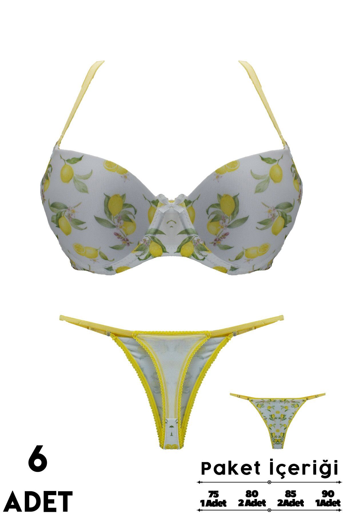 Love Secret 2-8 B Cup Balenli Destekli Bayan Sütyen Takım 6'lı