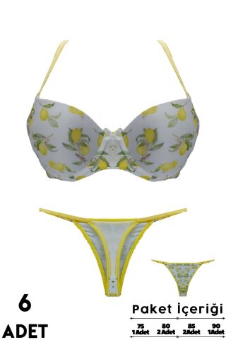 Love Secret 2-8 B Cup Balenli Destekli Bayan Sütyen Takım 6'lı