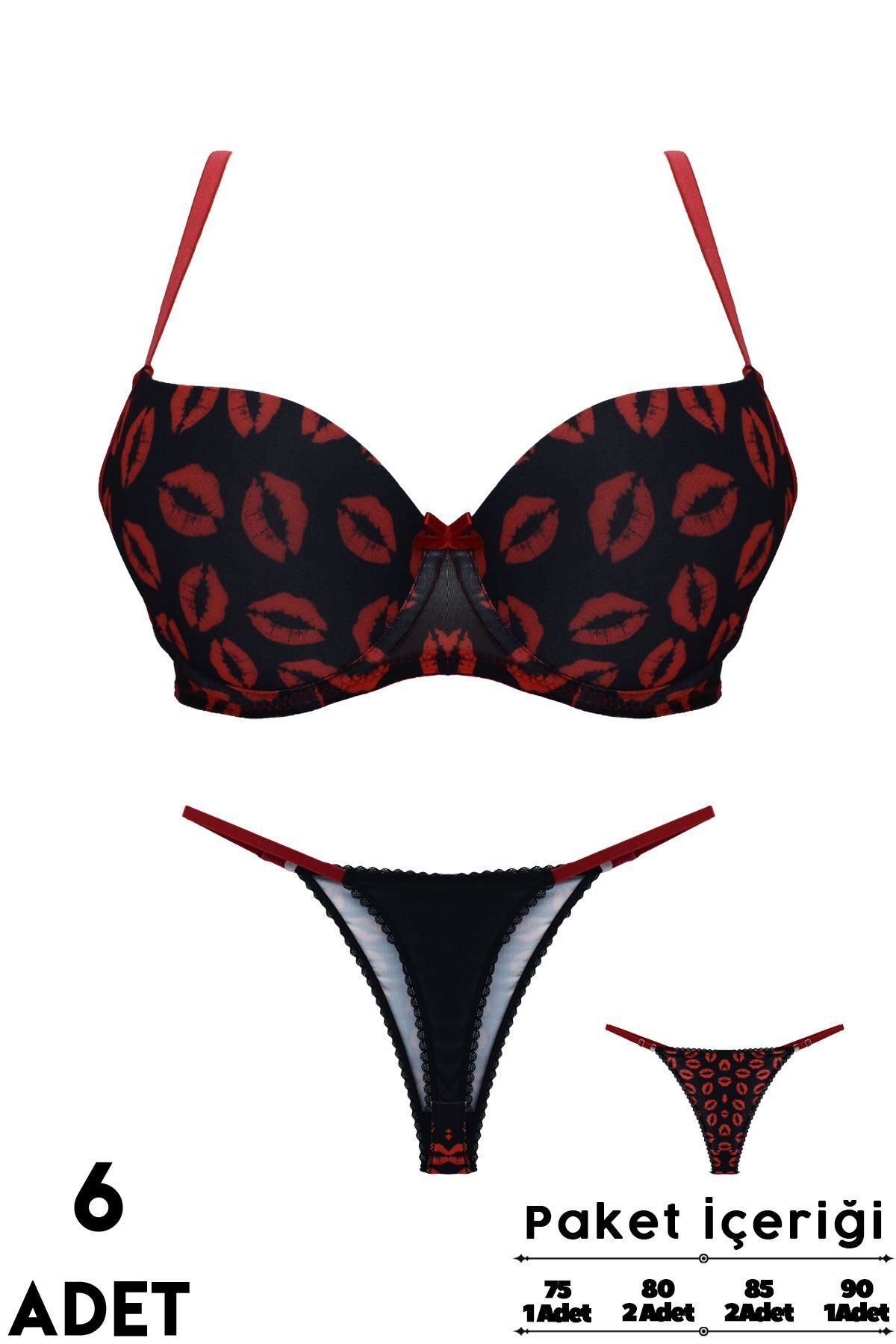 Love Secret 2-11 B Cup Balenli Destekli Bayan Sütyen Takım 6'lı