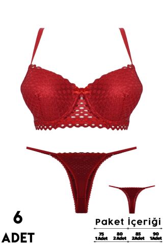 Love Secret 2-1 B Cup Balenli Destekli Bayan Sütyen Takım 6'lı