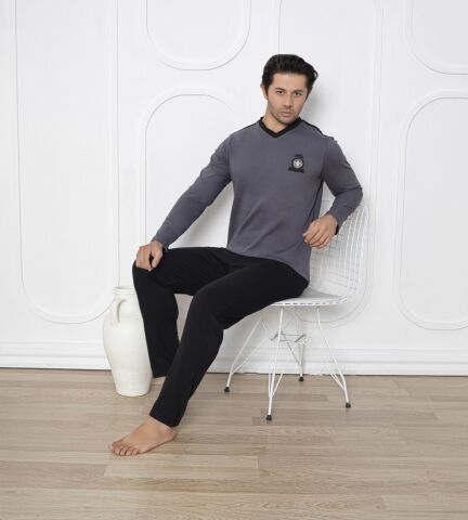 Tekten 6310 Erkek Uzun Kollu Pijama Takım 4'lü