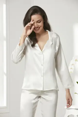 Pierre Cardin Saten Altılı Gelin Çeyiz Seti - 6965 Ekru