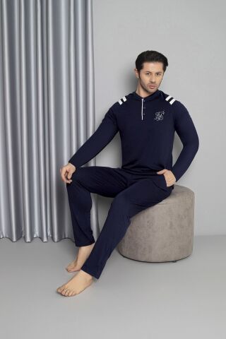Tekten 5840 Erkek Uzun Kollu Pijama Takım 4'lü