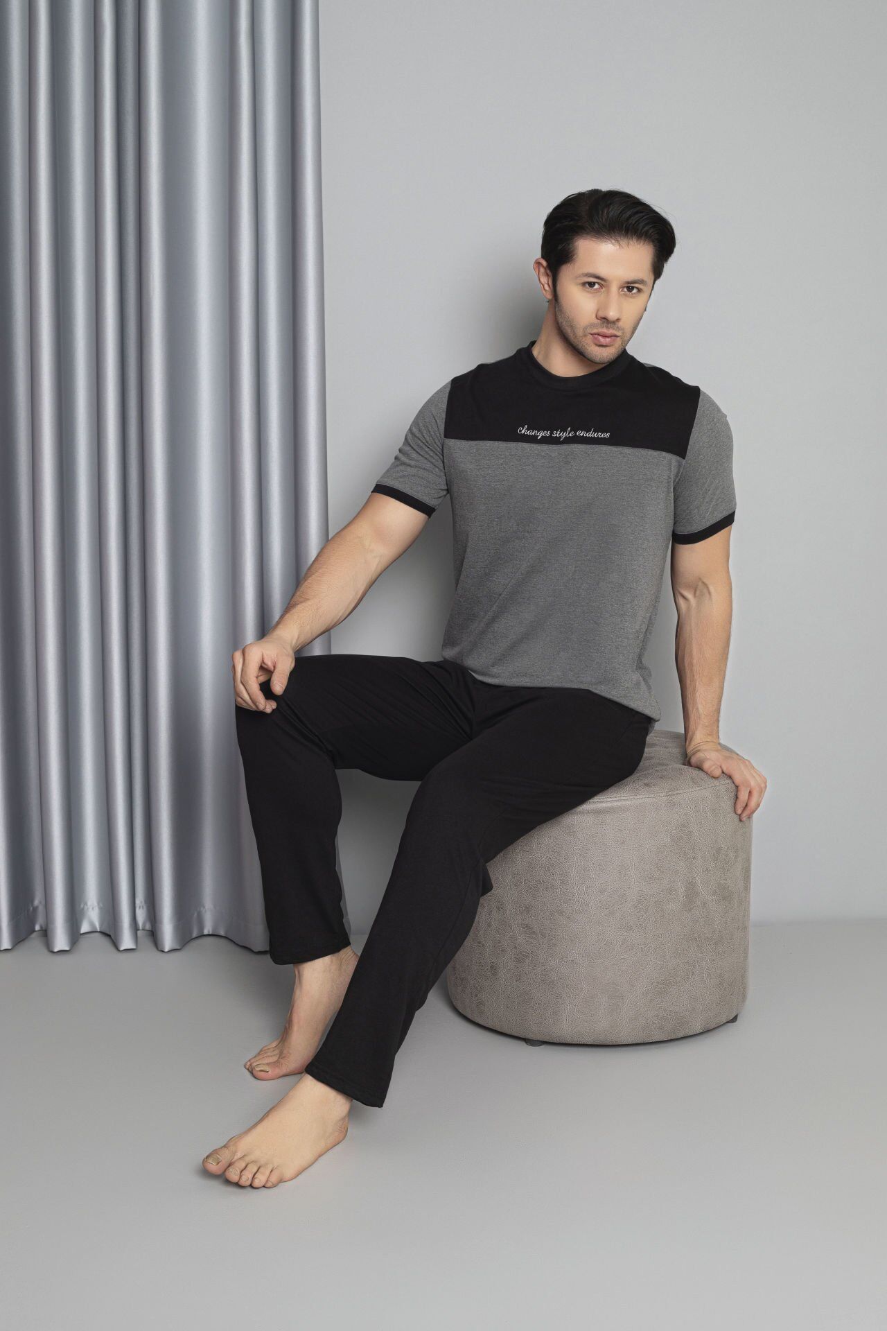 Tekten 5630 Erkek Kısa Kollu Pijama Takım 4'lü