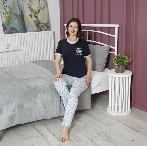Tekten 4810 Bayan Kısa Kollu Pijama Takım 4'lü