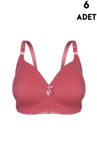 Aysemin 5081 C Cup Balensiz Desteksiz Bayan Sütyen 6'lı