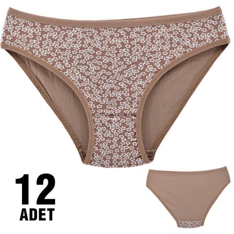Dondeza 101-51 Desenli Bayan Bikini 12'li