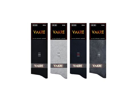 Vakre 9014-20 Erkek Penye Likralı Çorap 12'li