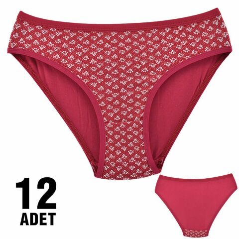 Dondeza 101-17 Desenli Bayan Bikini 12'li