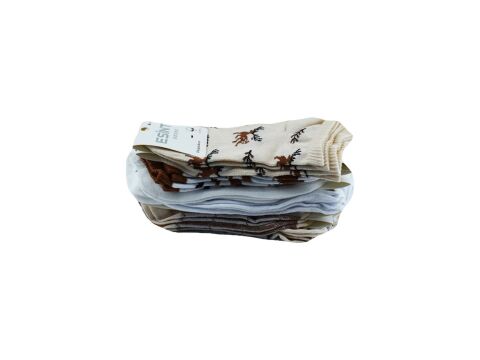 Esinti 30-21 Naturel Pamuk Dikişsiz Bayan Patik 12'li