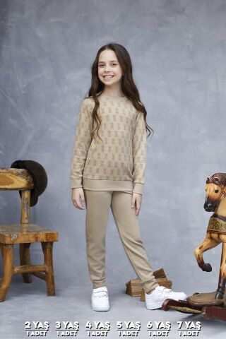 Elsima 3176 Kız Çocuk Uzun Kollu Pijama Takımı 6'lı (2-3-4-5-6-7 Yaş)