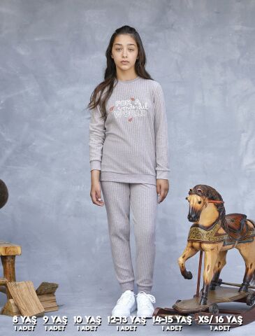 Elsima 3195 Kız Çocuk Uzun Kollu Pijama Takımı 6'lı (8-16YAŞ)