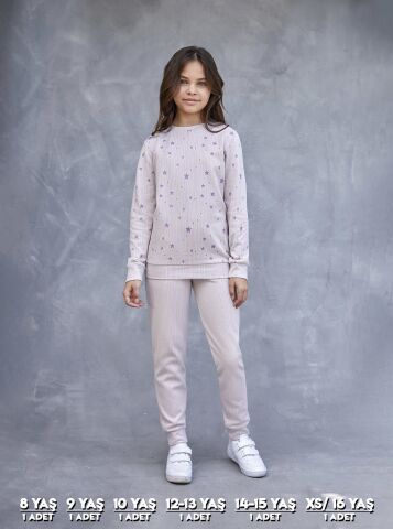 Elsima 3199 Kız Çocuk Uzun Kollu Pijama Takımı 6'lı (8-16YAŞ)