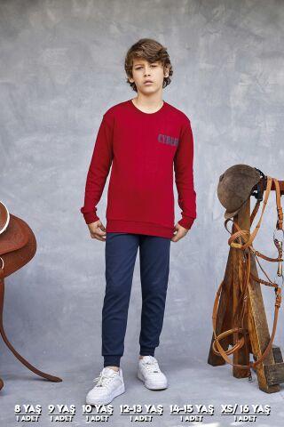 Elsima 3174 Erkek Çocuk Uzun Kollu Pijama Takımı 6'lı (8-16YAŞ)