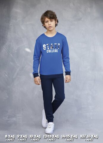 Elsima 3163 Erkek Çocuk Uzun Kollu Pijama Takımı 6'lı (8-16YAŞ)