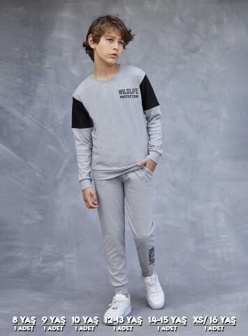 Elsima 3164 Erkek Çocuk Uzun Kollu Pijama Takımı 6'lı (8-16YAŞ)