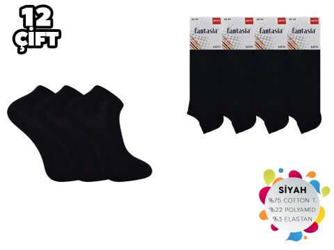 Şirin 0675 Dikişsiz Erkek Penye Patik 12'li