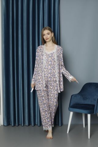 Polkan 9671 Pegasus 3lü Bayan Pijama Takımı