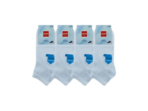Şirin 7010-Beyaz Ter Emici Erkek Penye Patik 12'li