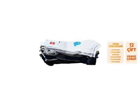 Şirin 7010-16 Ter Emici Erkek Penye Patik 12'li