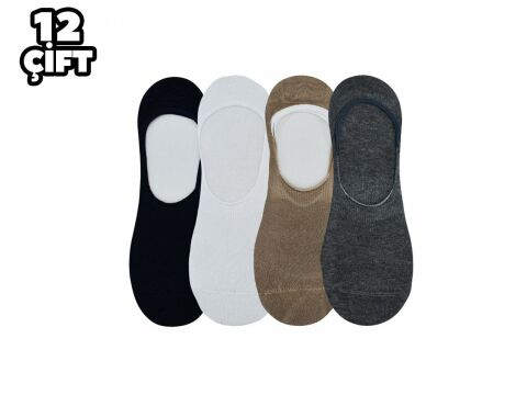 Staray 0579 (40-44 NO) Dikişsiz Silikonlu Erkek Bambu Babet 12'li