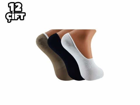 Staray 0579 (40-44 NO) Dikişsiz Silikonlu Erkek Bambu Babet 12'li