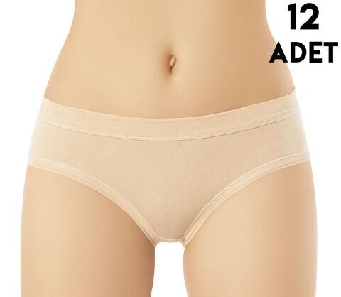 Kota 5105 Geniş Biye Detaylı Modal Bayan Bikini (M-L-XL) 12'li