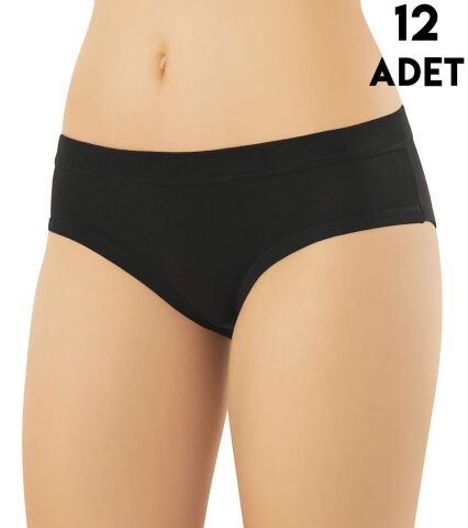 Kota 5105 Geniş Biye Detaylı Modal Bayan Bikini (M-L-XL) 12'li