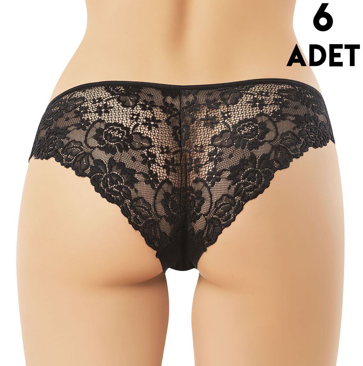Kota 5025 (M-L-XL-2XL) Kaşkorse Dantelli Bayan Külot 6'lı