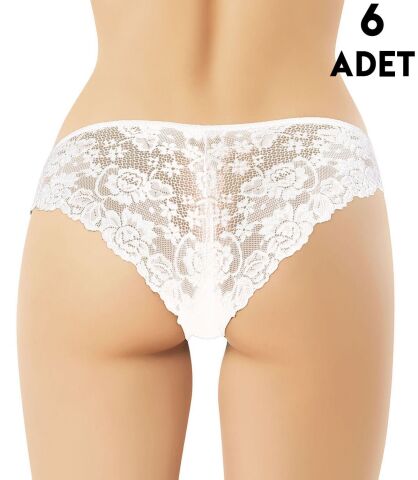 Kota 5025 (M-L-XL-2XL) Kaşkorse Dantelli Bayan Külot 6'lı