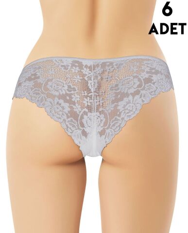 Kota 5025 (M-L-XL-2XL) Kaşkorse Dantelli Bayan Külot 6'lı