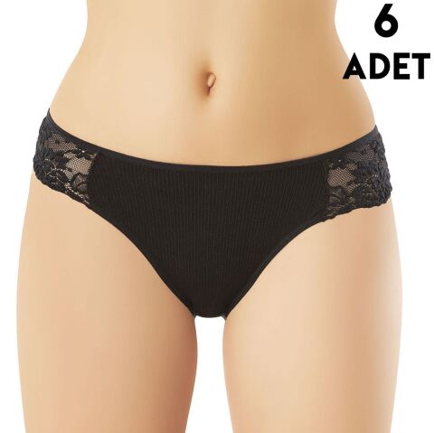 Kota 5025 (M-L-XL-2XL) Kaşkorse Dantelli Bayan Külot 6'lı