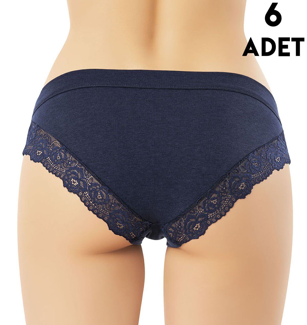 Kota 5106 Dantel Ve Biye Detaylı Modal Bayan Bikini (M-L-XL) 6'lı