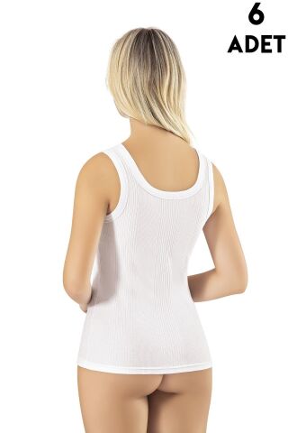Kota 6015 Çizgili Raporlu Kaşkorse Bayan Atlet 6'lı