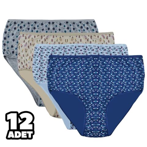 Dondeza 616 4XL Desenli Bayan Bato 12'li