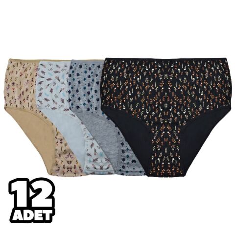 Dondeza 617 5XL Desenli Bayan Bato 12'li