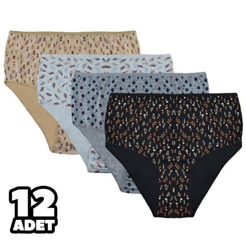 Dondeza 617 5XL Desenli Bayan Bato 12'li