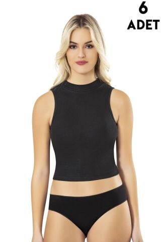 Kota 6805 Balıkçı Yaka Raporlu Ribana Pedli Bayan Crop 6'lı