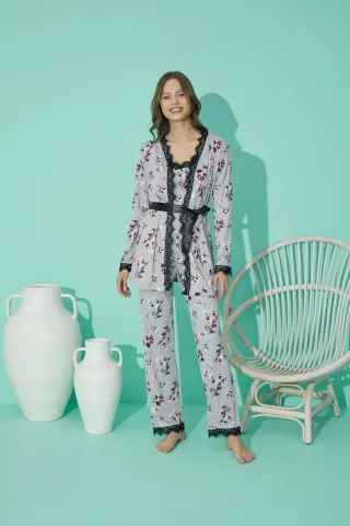 Polkan 9662 Pegasus 3lü Bayan Pijama Takımı