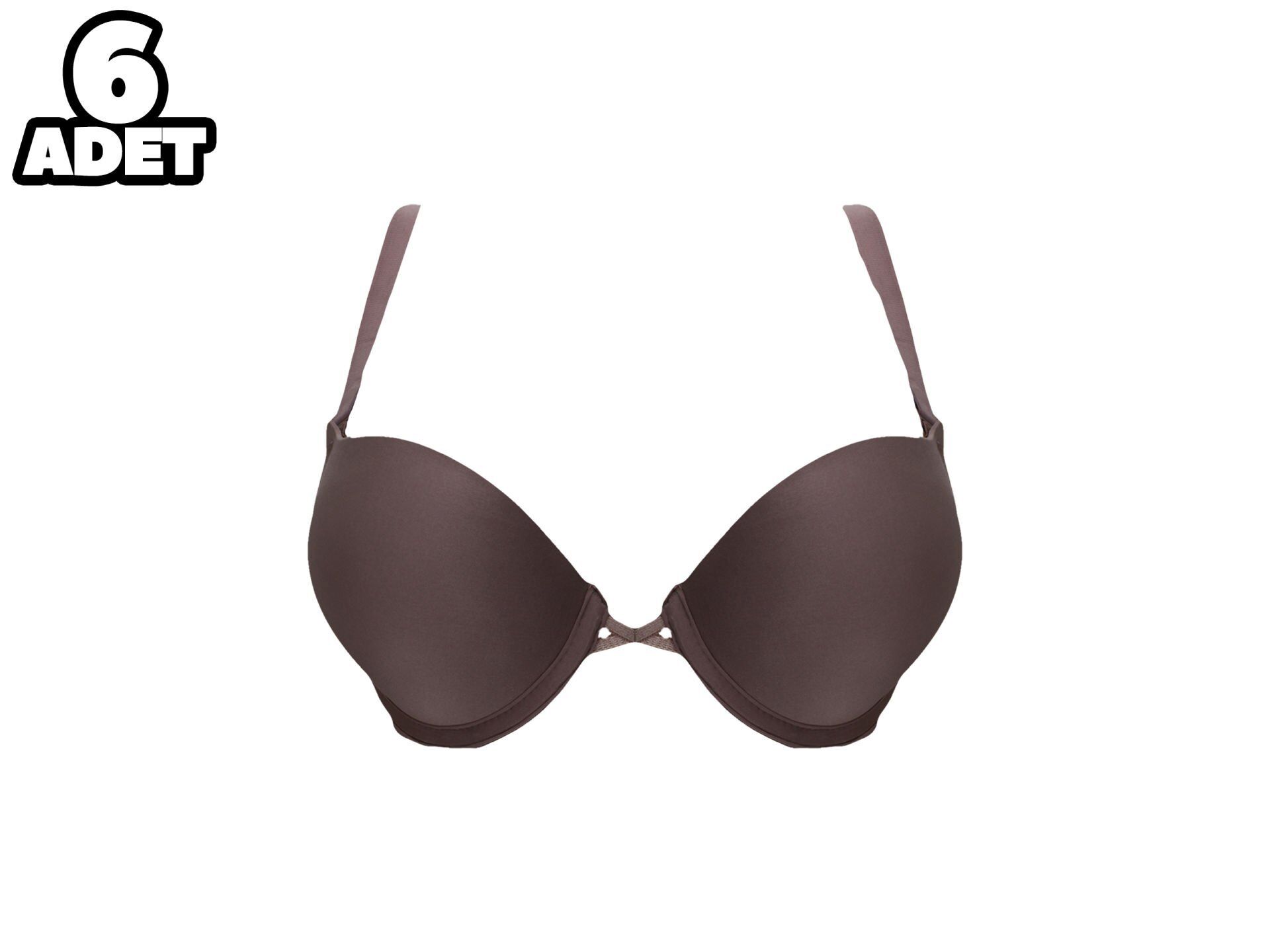 Cansoy 675-Pudra 2X Push Up Balenli Destekli Bayan Sütyen 6'lı