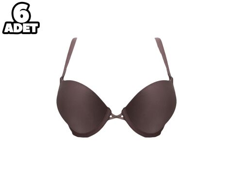 Cansoy 675-Pudra 2X Push Up Balenli Destekli Bayan Sütyen 6'lı