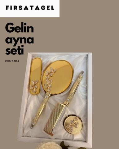 Pİerre Cardin Gelin Seti , Gelin Bohçası , Gelin Terliği , Gelin Ayna Seti