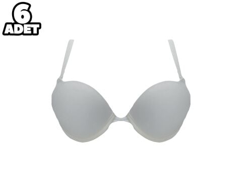 Cansoy 675-Vişne 2X Push Up Balenli Destekli Bayan Sütyen Takım 6'lı
