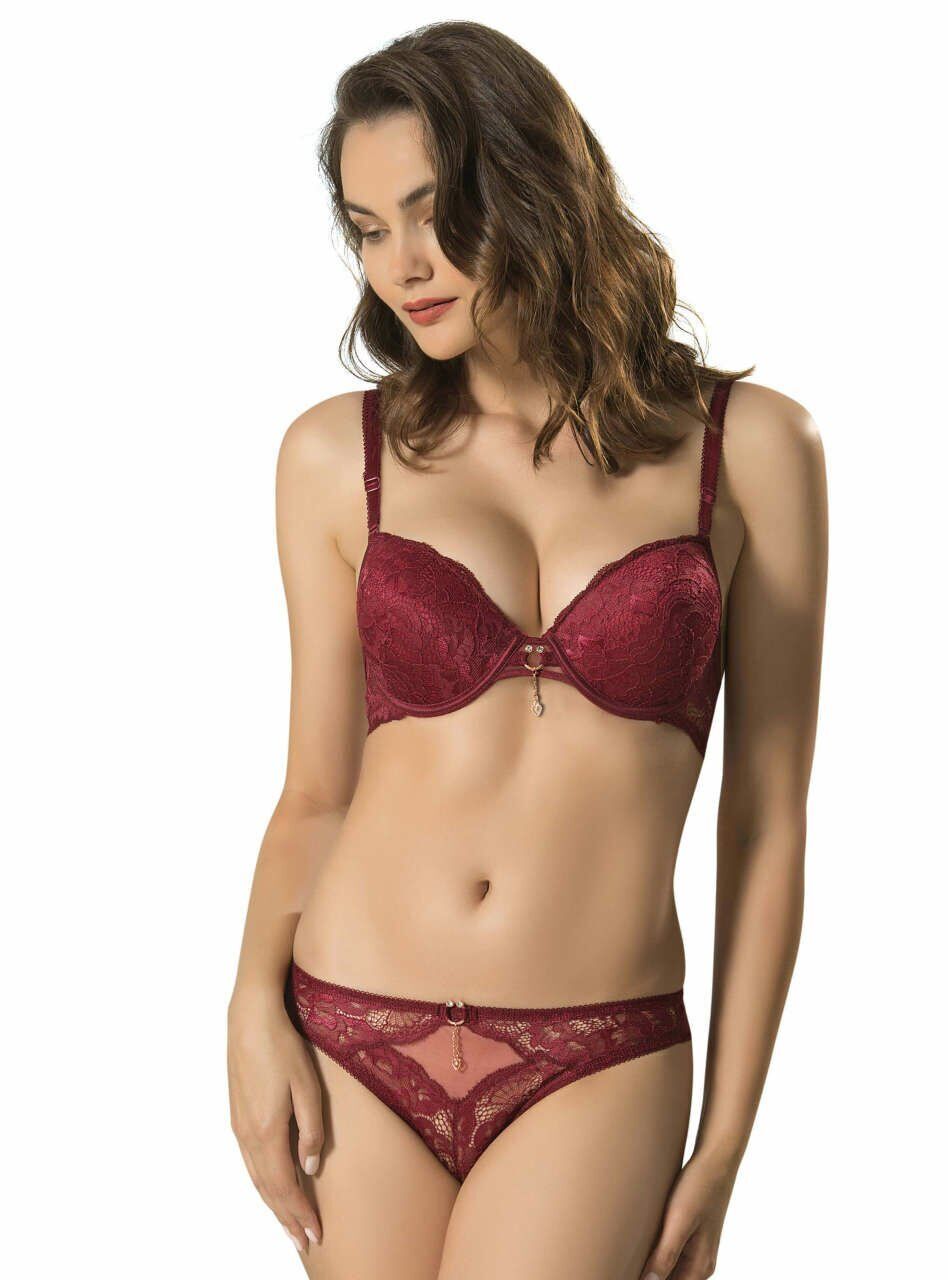 Le Jardin 5040 B Cup Silikonlu Taşlı Sütyen Takım