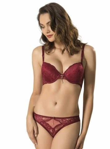 Le Jardin 5040 B Cup Silikonlu Taşlı Sütyen Takım